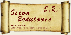 Silva Radulović vizit kartica
